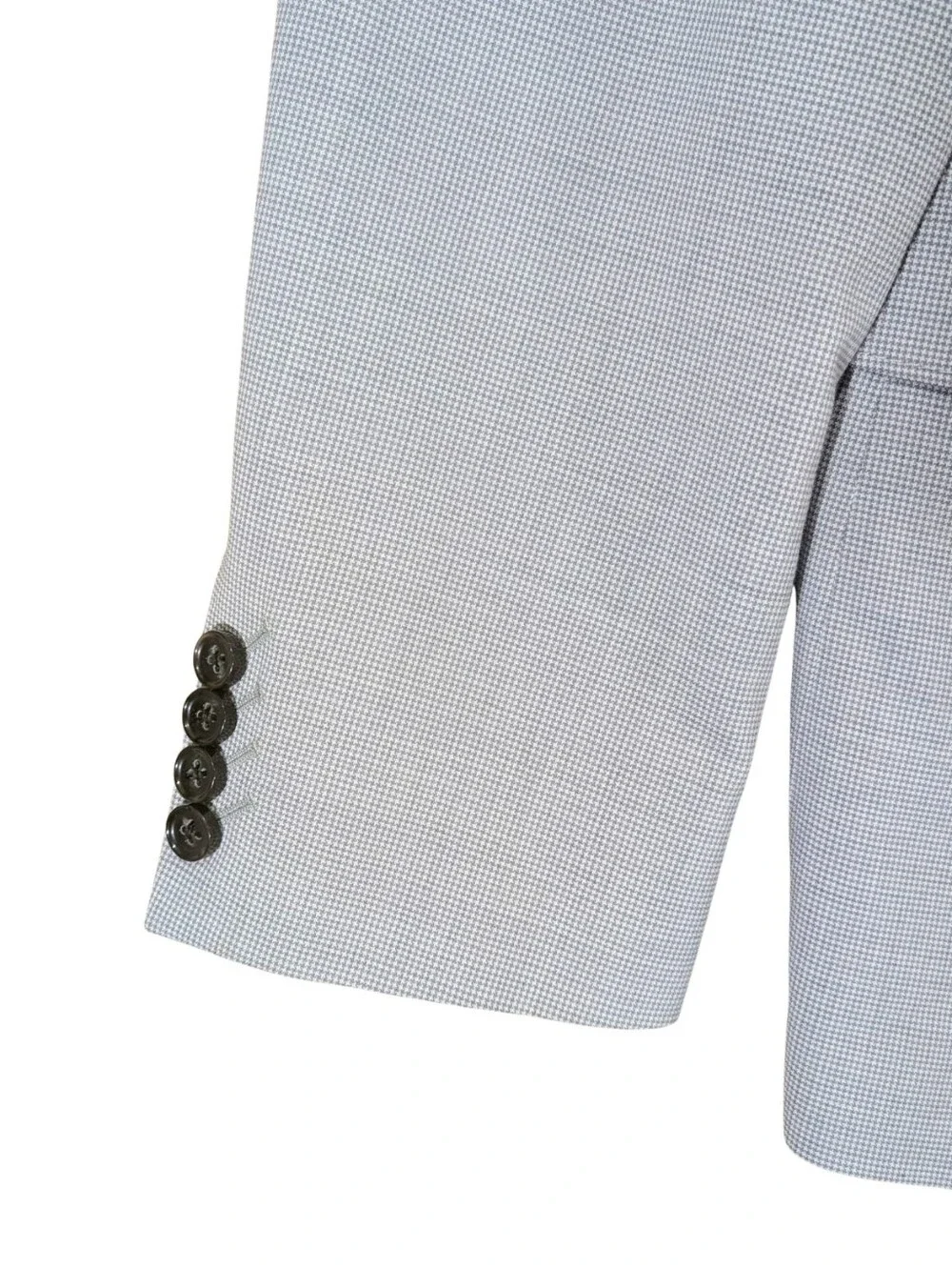 Hugo Boss Mens 40R Coastus Stretch Virgin Wool Suit Jacket Blazer Grey Checked